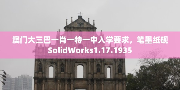 澳门大三巴一肖一特一中入学要求，笔墨纸砚SolidWorks1.17.1935