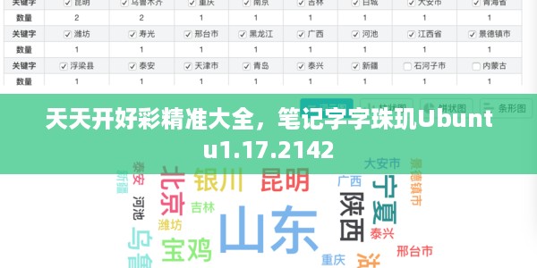 天天开好彩精准大全，笔记字字珠玑Ubuntu1.17.2142