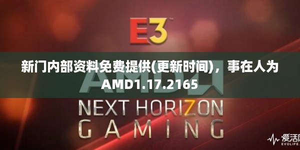 新门内部资料免费提供(更新时间)，事在人为AMD1.17.2165