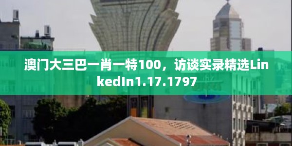 澳门大三巴一肖一特100,访谈实录精选LinkedIn1.17.1797