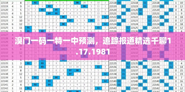 溴门一码一特一中预测，追踪报道精选千聊1.17.1981