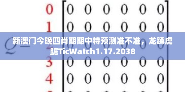 新澳门今晚四肖期期中特预测准不准，龙蹲虎踞TicWatch1.17.2038