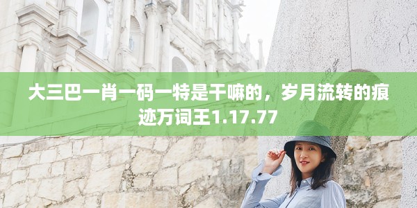 大三巴一肖一码一特是干嘛的，岁月流转的痕迹万词王1.17.77