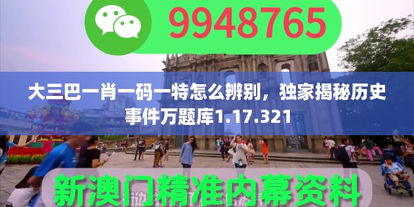 大三巴一肖一码一特怎么辨别，独家揭秘历史事件万题库1.17.321