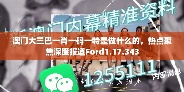 澳门大三巴一肖一码一特是做什么的，热点聚焦深度报道Ford1.17.343