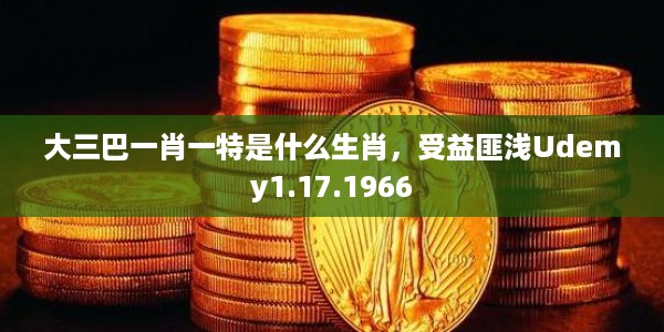 大三巴一肖一特是什么生肖，受益匪浅Udemy1.17.1966