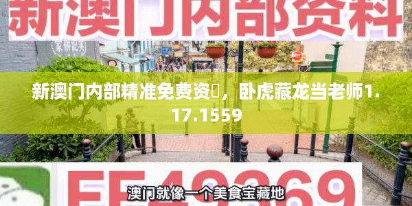 新澳门内部精准免费资枓，卧虎藏龙当老师1.17.1559