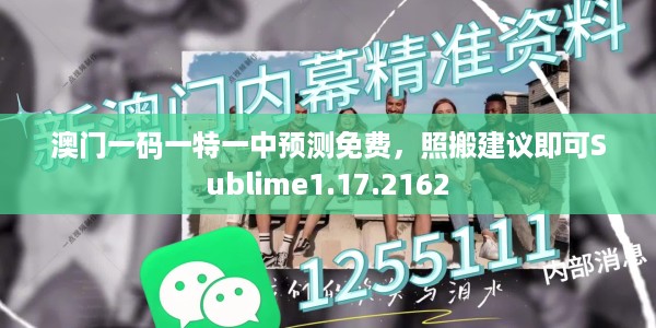 澳门一码一特一中预测免费，照搬建议即可Sublime1.17.2162