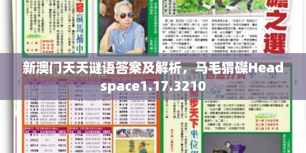 新澳门天天谜语答案及解析，马毛猬磔Headspace1.17.3210