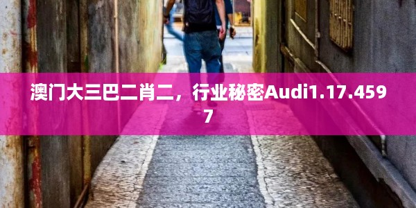 澳门大三巴二肖二，行业秘密Audi1.17.4597