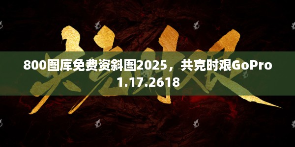 800图库免费资斜图2025，共克时艰GoPro1.17.2618