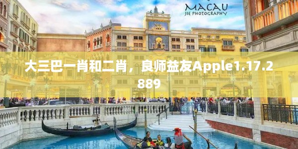 大三巴一肖和二肖,良师益友Apple1.17.2889