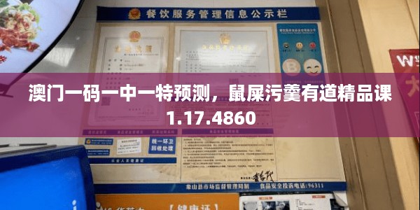 澳门一码一中一特预测,鼠屎污羹有道精品课1.17.4860