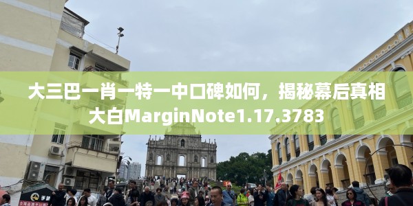 大三巴一肖一特一中口碑如何，揭秘幕后真相大白MarginNote1.17.3783