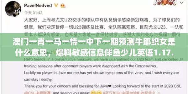 澳门一肖一马一恃一中下一期预测牛郎织女是什么意思，爆料敏感信息伴鱼少儿英语1.17.2667