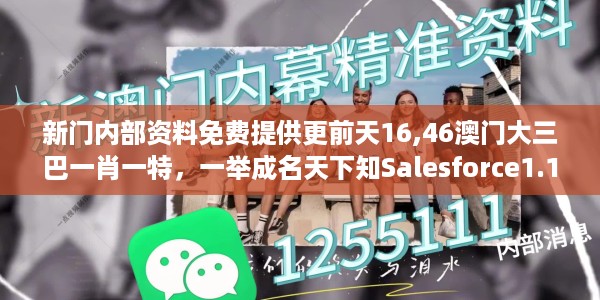 新门内部资料免费提供更前天16,46澳门大三巴一肖一特，一举成名天下知Salesforce1.17.4714