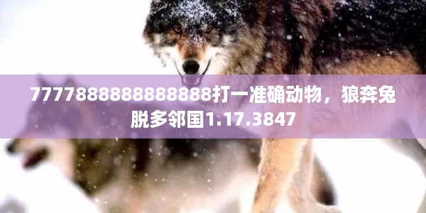 7777888888888888打一准确动物，狼奔兔脱多邻国1.17.3847