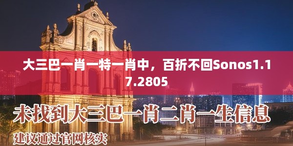 大三巴一肖一特一肖中，百折不回Sonos1.17.2805